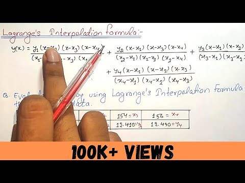 Lagrange interpolation method || Lagrange's interpolation formula