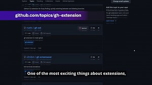 1.9K views · 45 reactions | GitHub CLI 2.0 now supports extensions  Make your workflow more powerful by using commands that suit you. Check out some of the extensions already available and build your own. Our docs will get you started on building extensions: docs.github.com/en/github-cli/github-cli/creating-github-cli-extensions | GitHub | Facebook