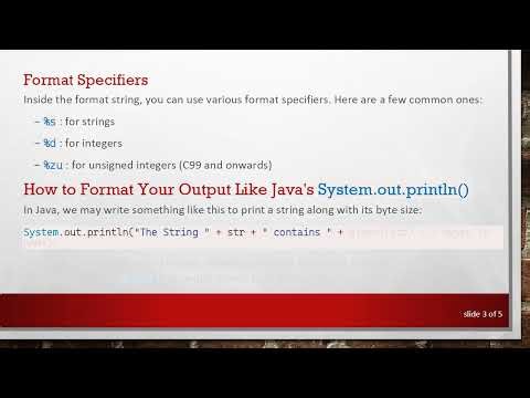 How to Use printf() for String Output in C Like Java's System.out.println()
