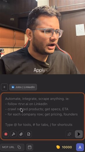 Arsh Goyal on Instagram: "This is FREE and you can try it today at rtrvr.ai Its a browser agent that actually takes action. Just tell it: “Apply to all software engineering internships posted in the last 24 hours.” And watch it go. Tabs open. Forms fill. Resume uploads. All automatic. But that’s just the start. Connect it to Claude or ChatGPT and control your browser through conversation. Ask Claude to find the cheapest laptop on Amazon — it opens a tab, searches, and gets you the answer. No cli
