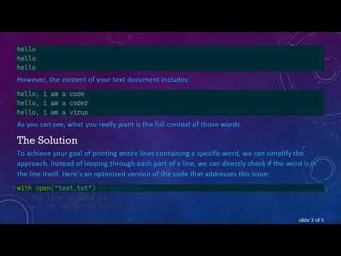 How to search for a word in a text file and print the entire line with Python