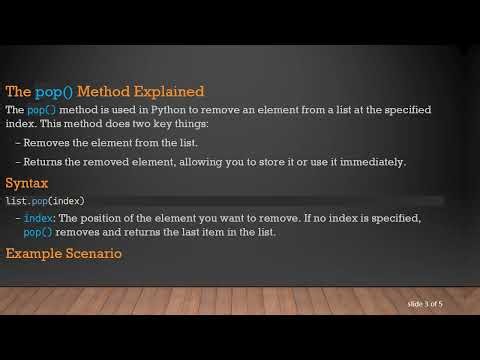 How to Efficiently Retrieve Values Using the pop() Method in Python