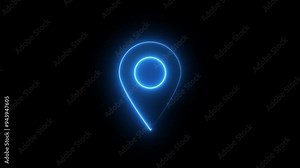 Smart location icon animation. Location indicator and location icon animation.