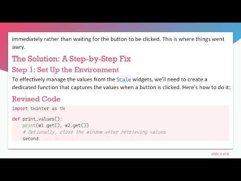 How to Properly Retrieve a Scale Value from a Toplevel Window in tkinter