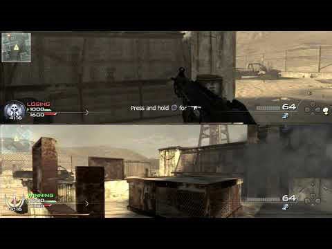 Modern Warfare 2 Split Screen Match #1 - TDM at Rust