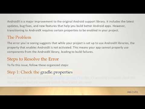 Resolving the android.useAndroidX Property Issue in Android Projects