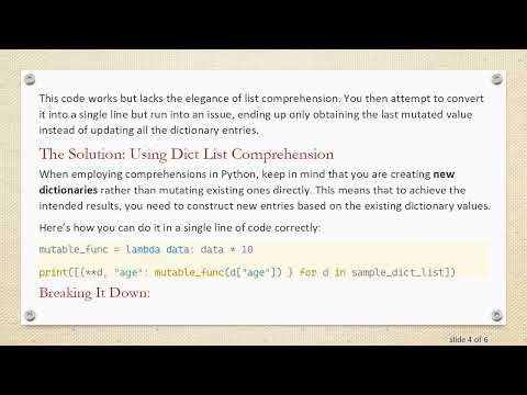 Mastering Dict List Comprehension in Python