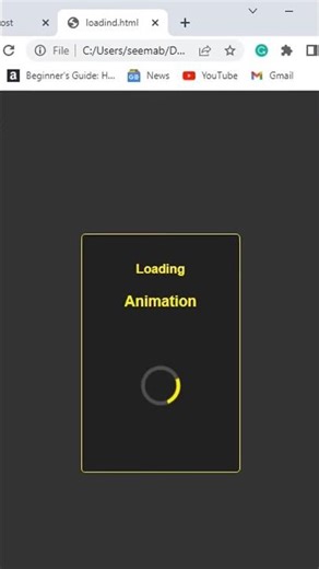 Page loading Animation using HTML and CSS