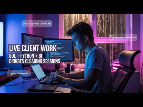 🔴 LIVE | Data Analyst Work + SQL Power BI Python Doubt Solving