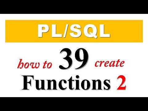 PL/SQL tutorial 39: How To Create PL/SQL Functions in Oracle Database By Manish Sharma
