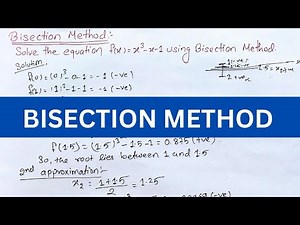 Bisection Method in Engineering maths || Bisection Method || Numerical analysis tutorial