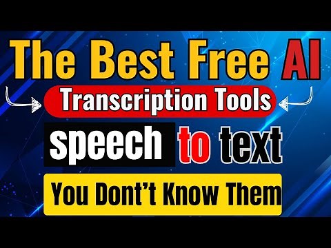Top 5 BEST FREE AI Transcription Tools (2025 Update) | Fast, Accurate & 100% Free!