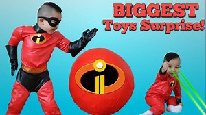 14 reactions | BIGGEST Incredibles 2 Toys Surprise Egg Opening Fun With CKN Toys | Kid TV | Facebook