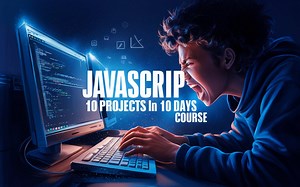 JavaScript 10 Projects in 10 Days Course for Beginners. #udemycouponcode2024 Embark on a 10-day learning journey through 10 practical examples using JavaScript, CSS, and HTML. Elevate your skills. Rating: 4.3 out of 5 (302 ratings) 46,452 students What you'll learn: Day 1: Love Calculator Day 2: BMI Calculator Day 3: Loan Calculator Day 4: Counter Application Day 5: Palindrome Checker Application Day 6: RGB Color Generator Day 7: Tip Calculator Day 8: Time and Date Widget Day 9: Get Unicode Char