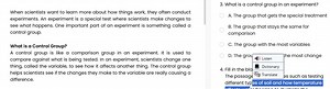 What is a control group in an experiment?A. The group that ge... | Filo