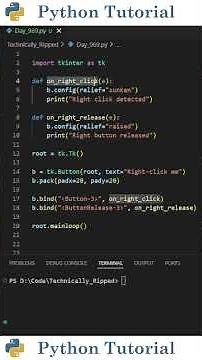 How To Add Right Click Actions in Tkinter | Python Tutorial