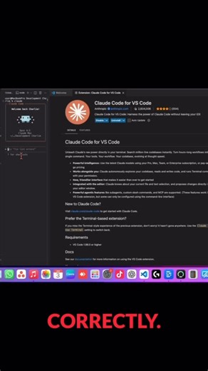 Charles J Dove on Instagram: "Stop copy pasting code from Claude into VS Code. When Claude runs inside your editor with real file access, it stops guessing and starts doing real work. This video shows the correct setup so Claude can actually see your project and workspace. #claudeai #vscode #aicoding #devworkflow #automation"