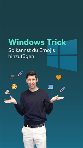 Junus Ergin on Instagram: "So kannst du bei Windows Emojis hinzufügen #windows #trick #tutorial #emoji"