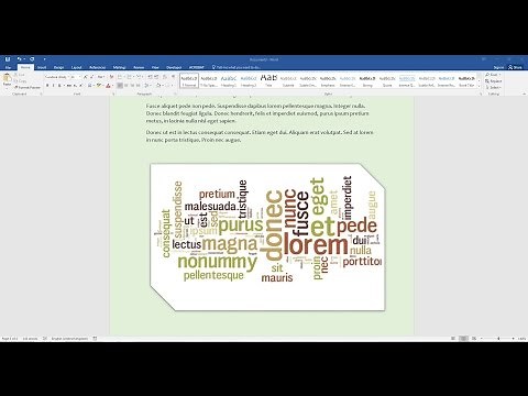 Create A Word Cloud In Microsoft Word