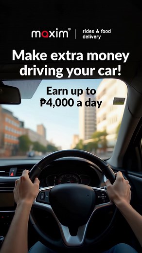 Drive people and make money 💰 Drivers with cars of 2022 or newer wanted. Commission from just 5%. TNVS assistance. Get plenty of orders and take the most worthwhile ones when running errands, or get assigned to the nearest ones automatically. Work whenever you want. Join us now! Tap the "Registration" button! | Maxim - rides&food delivery. Cagayan de Oro