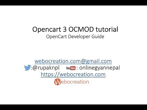 Opencart 3 OCMOD tutorial