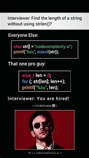 ✅ Explanation Most people try to use sizeof to find string length That works for memory size,