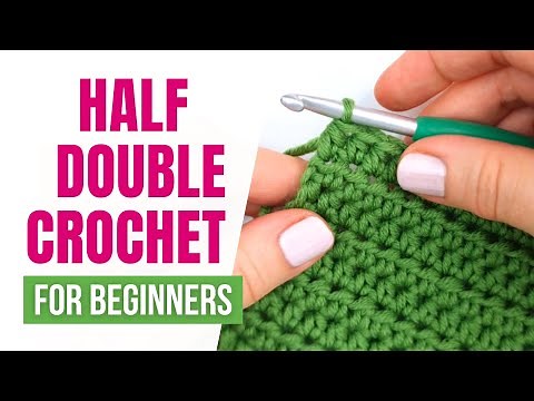 How to Crochet the Half Double Crochet Stitch HDC | FOR ABSOLUTE BEGINNERS🧶✨