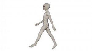 alien walking animation side view