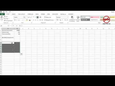 Excel: One Input Data Table