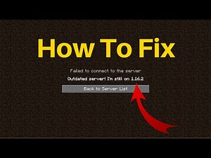 How To Fix Minecraft Failed to connect to the server Outdated server!