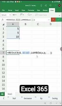 REDUCE Function in Excel 365 | Simplest Explanation Ever 💡 #ExcelShorts #excel365
