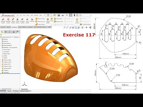 SolidWorks Surface Tutorial exercise 117
