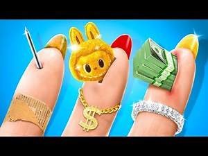 POOR vs RICH vs GIGA RICH DIY CHALLENGE! (From Trash to Treasure! 🗑️💎) by 123 GO!