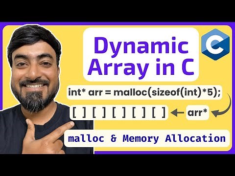 Dynamic Array in C using malloc | Dynamic Memory Allocation | C Programming for Beginners