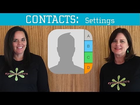 iPhone / iPad Contacts - Settings