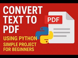Convert Text to PDF using Python Simple Project for Beginners | python project