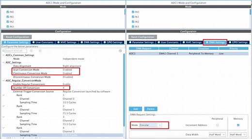 STM32 ADC Multiple Channels with Circular DMA Tutorial