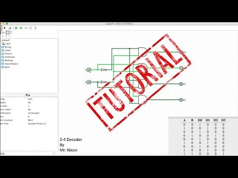 Logisim: 2-4 Decoder