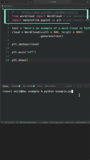 How to create a word cloud with python