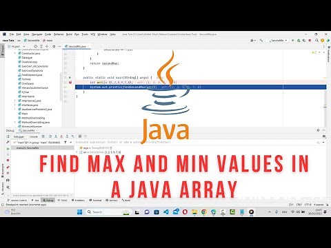 Find Max and Min Values in a Java Array