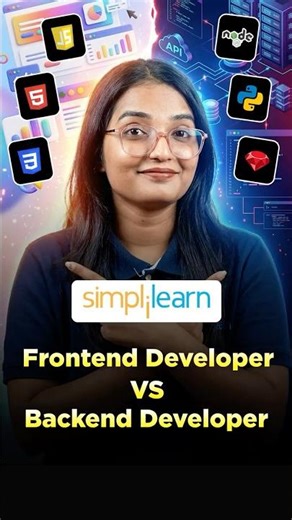 🔥Frontend Developer vs Backend Developer: Which One is Right for You? #shorts #simplilearn
