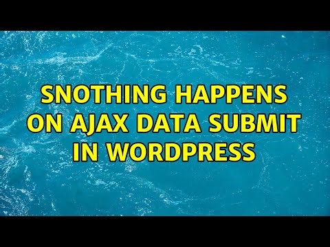 sNothing happens on ajax data submit in wordpress