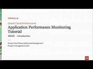 Oracle Cloud APM tutorial: DEMO: Introduction