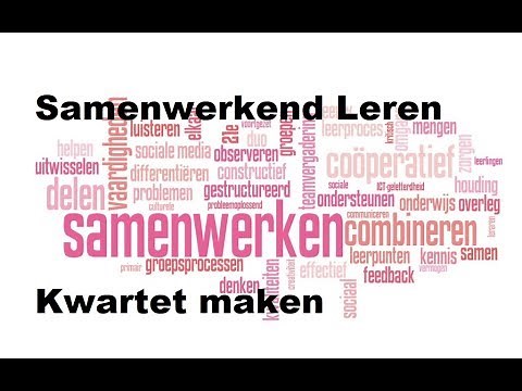 Werkvorm 12: Kwartet maken