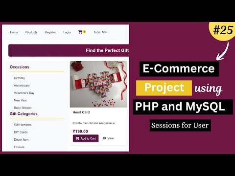 E-Commerce Website Project Using PHP & MySQL | Admin & User Panel | User Session - 25