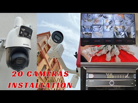 How to Install Hikvision & Dahua IP Camera System | Indoor & Outdoor PTZ Dual Lens Setup PoE Switch