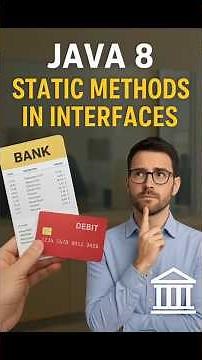Java 8 Chapter 6 🚗 Interface Static Methods #JavaLearning
