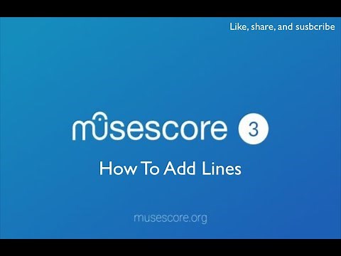 Musescore 3: How To Add Lines