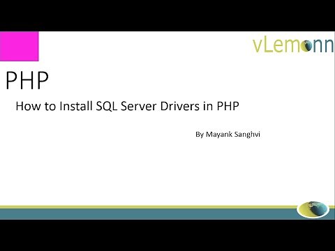 How to Install SQL Server Drivers in PHP