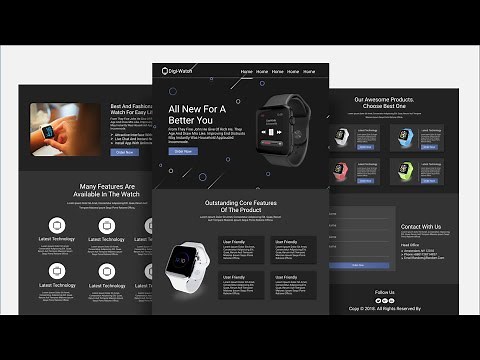 Complete Responsive Product Landing Page Website Design [ HTML CSS JS ] - Step By Step